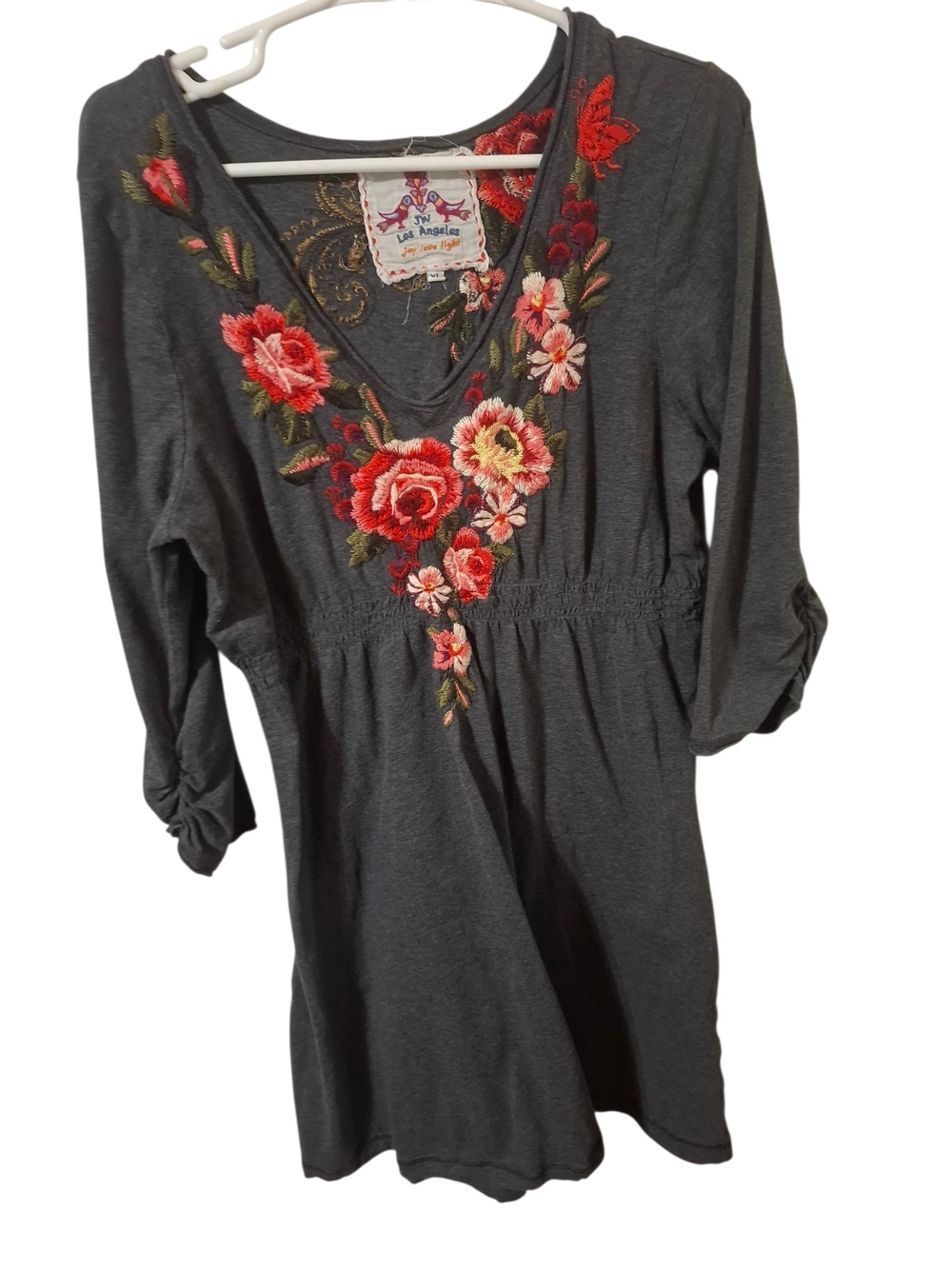 Johnny Was Los Angeles Embroidered Women's Dress with Floral Detail (Size XL)